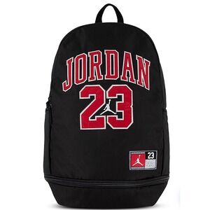 Jordan Jersey Backpack Unisex Black Red Shoe Garage Laptop Sleeve NWT